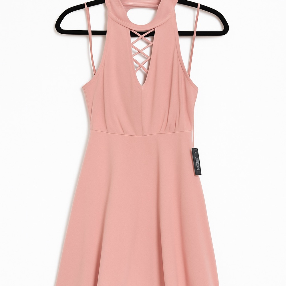 Pinky peach Express halter dress NWT